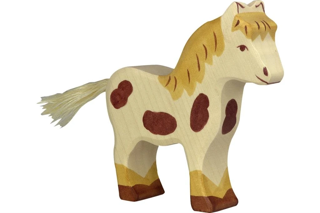 Holztiger Boerderij: pony 12x3x12cm, hout 3 Holztiger Boerderij: pony 12x3x12cm, hout