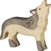 Holztiger Bosdieren: wolf huilend 11x2x11cm, hout -Goedkope Speelgoed holztiger bosdierenwolfhuilend11x2x11cmhout