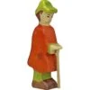 Holztiger Houten Figuren - Kerstmis: herder met staf oranje/groen -Goedkope Speelgoed holztiger houten figuren kerstmisherdermetstaforan