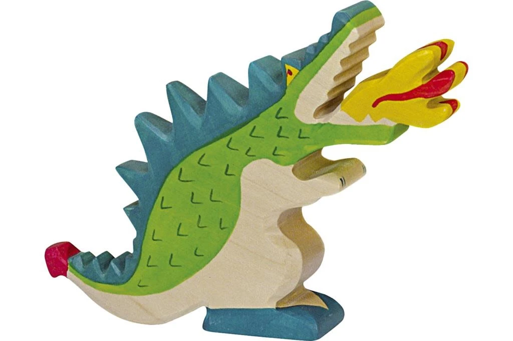 Holztiger Sprookjes en ridders: draak groen 19x3x13cm, hout 3 Holztiger Sprookjes en ridders: draak groen 19x3x13cm, hout