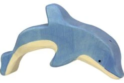 Holztiger Zeedieren: dolfijn 17x3x9cm, hout