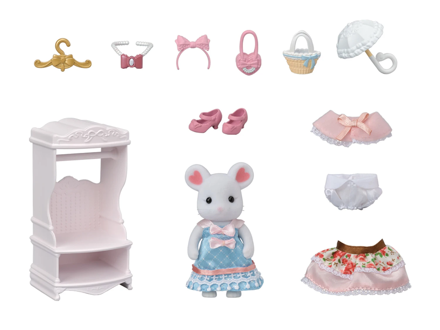 Sylvanian Families Sylvanian Families - Fashion Playset Marshmallow Muis 4 Sylvanian Families Sylvanian Families - Fashion Playset Marshmallow Muis - Afbeelding 2