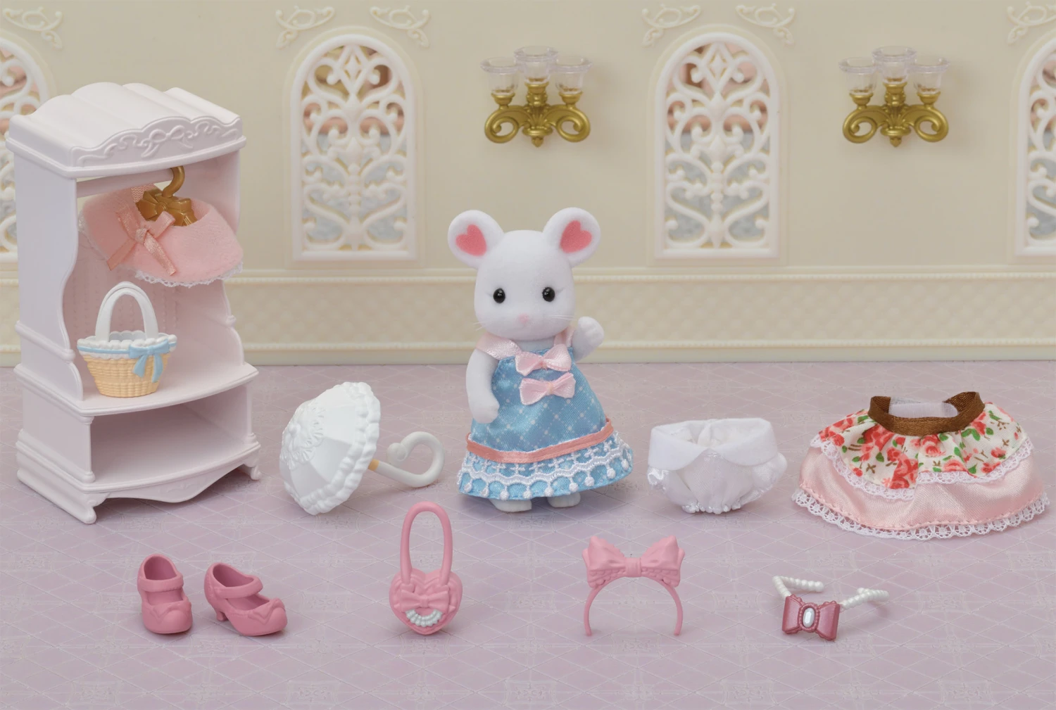 Sylvanian Families Sylvanian Families - Fashion Playset Marshmallow Muis 6 Sylvanian Families Sylvanian Families - Fashion Playset Marshmallow Muis - Afbeelding 4